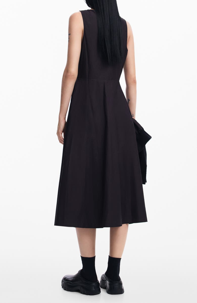 Desigual Oklahoma Two-Piece Mixed Media Sweatshirt & Sleeveless Fit & Flare Dress, Alternate, color,