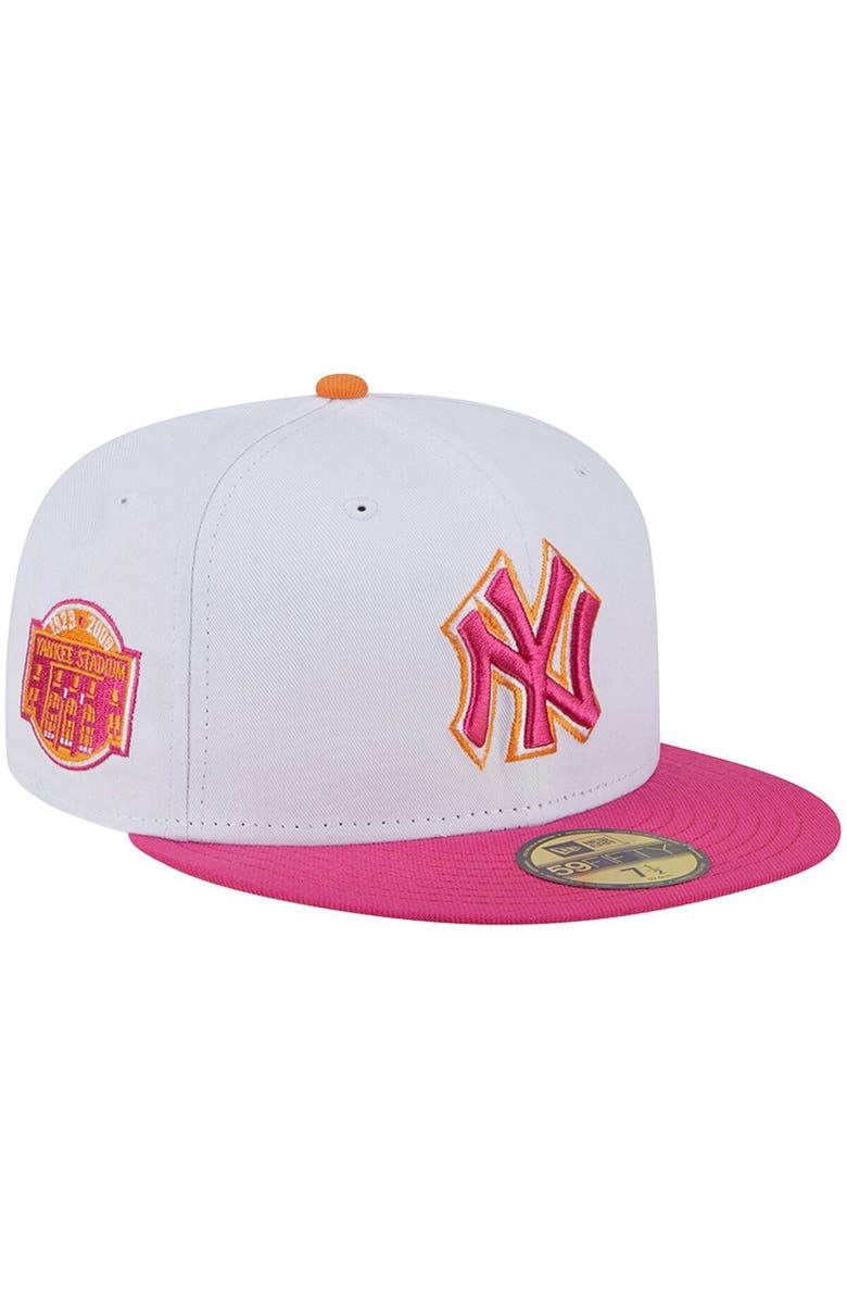 New Era Men's New Era  White/Pink New York Yankees Old Yankee Stadium 59FIFTY Fitted Hat, Main, color, 
