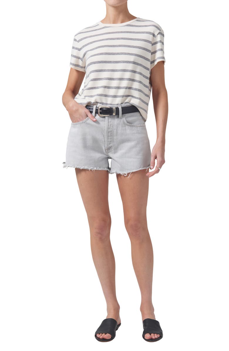 Citizens of Humanity Kyle Stripe Baby Tee, Alternate, color, Campanula Stripe