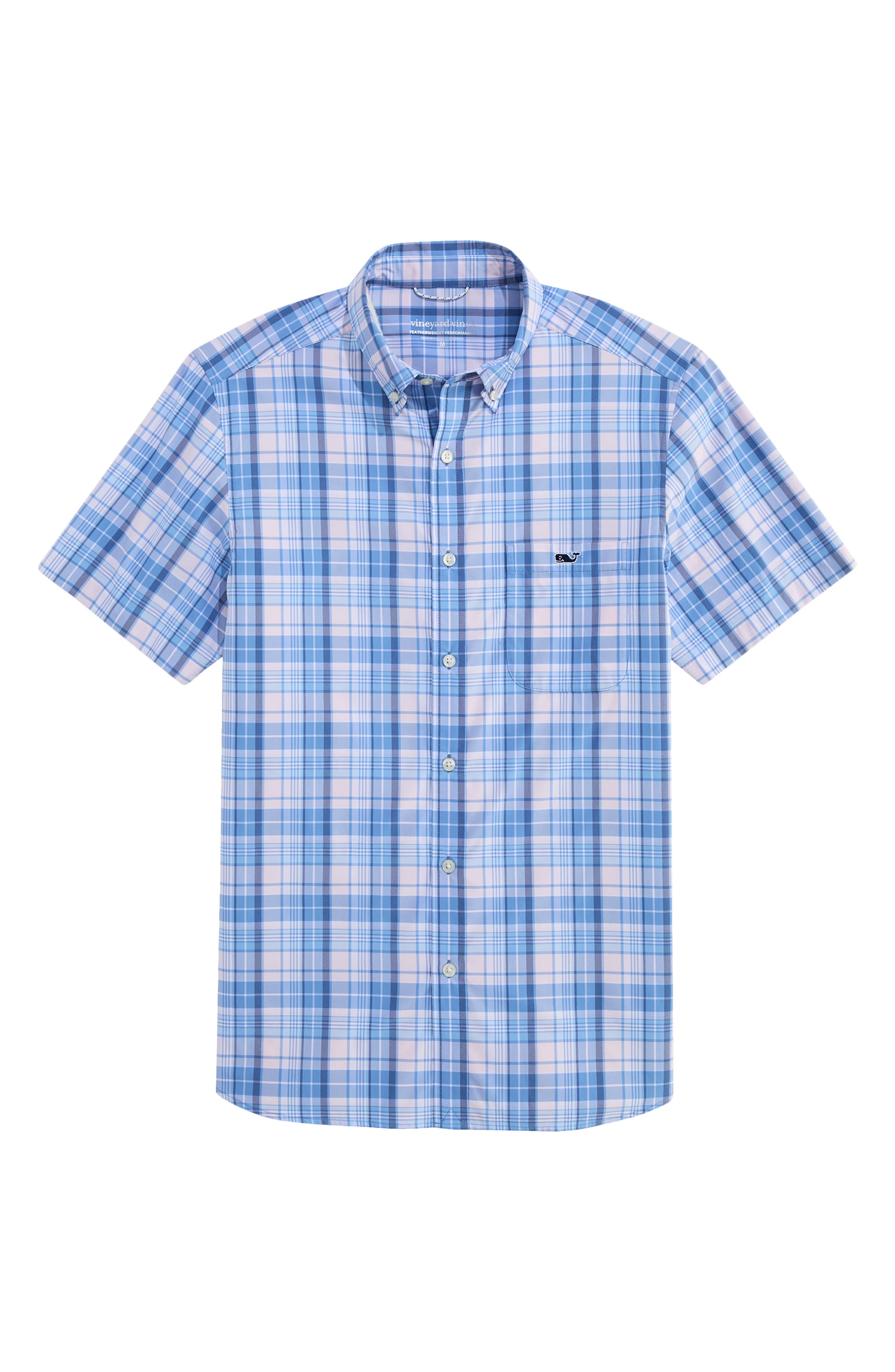 Plaid Short Sleeve UPF 30+ Button-Down Shirt - image 3