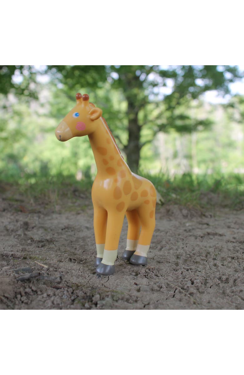 HABA Little Friends Giraffe - 6.75" Chunky Plastic Zoo Animal Toy Figure, Alternate, color, 