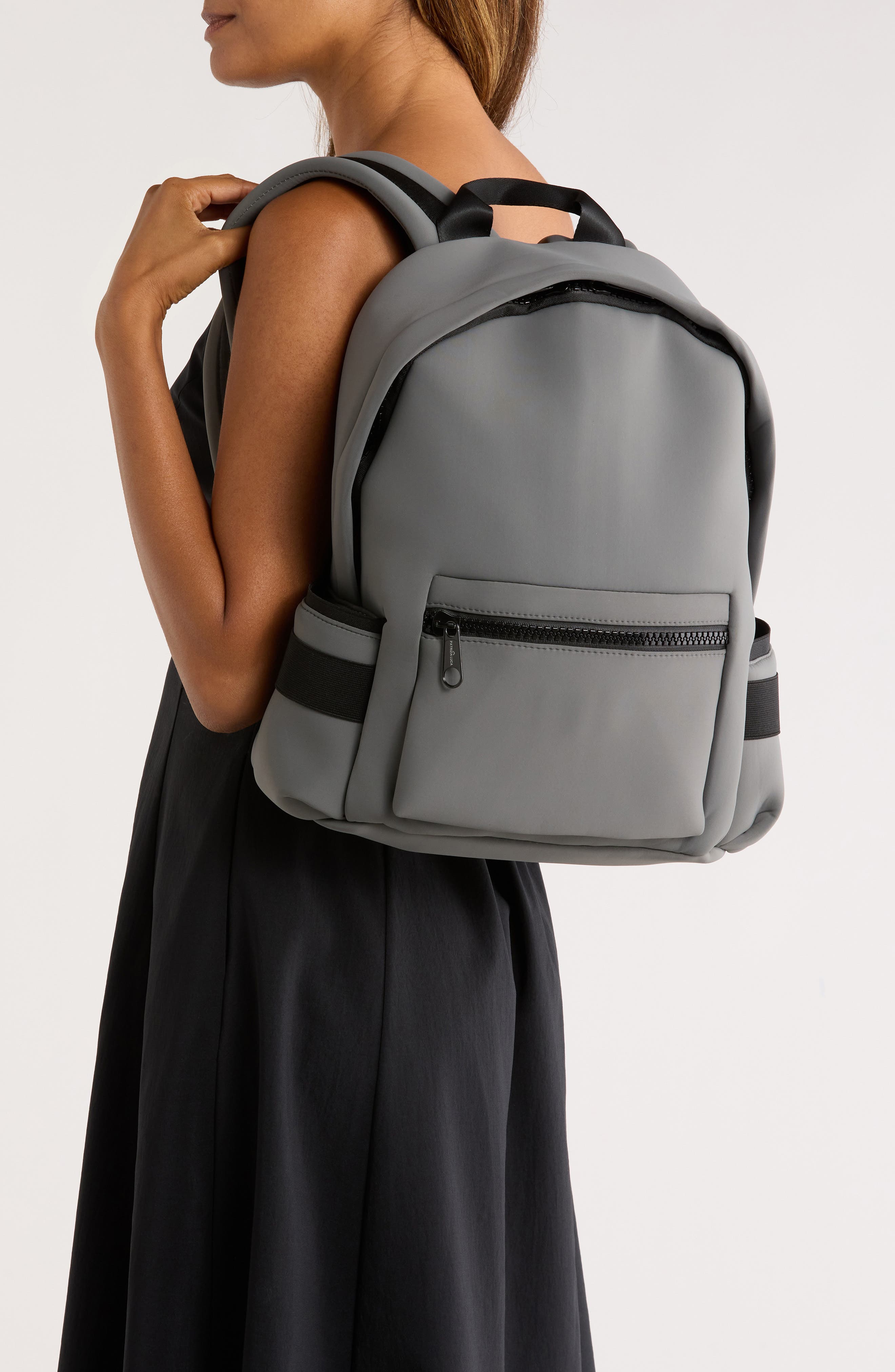 Neoprene Backpack, Alternate, color, GREY