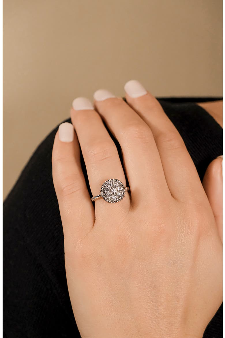 Casey Cubic Zirconia Circle Ring, Alternate, color, SILVER