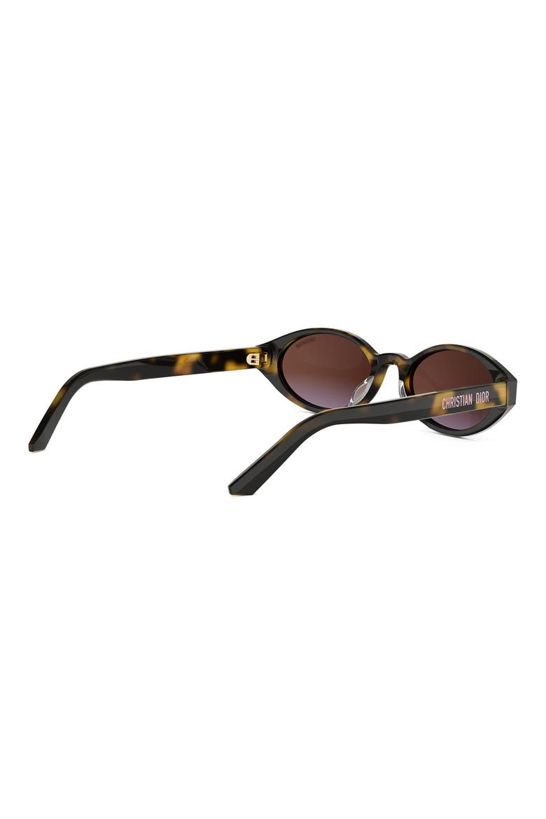 'DiorPacific R1I 52mm Oval Sunglasses, Alternate, color, DARK HAVANA / GRADIENT BROWN