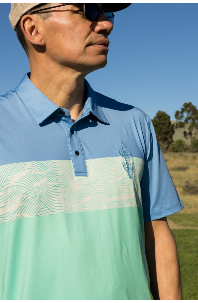 Baja Llama 4 Fingers - Swingers Performance Polo, Alternate, color, Green