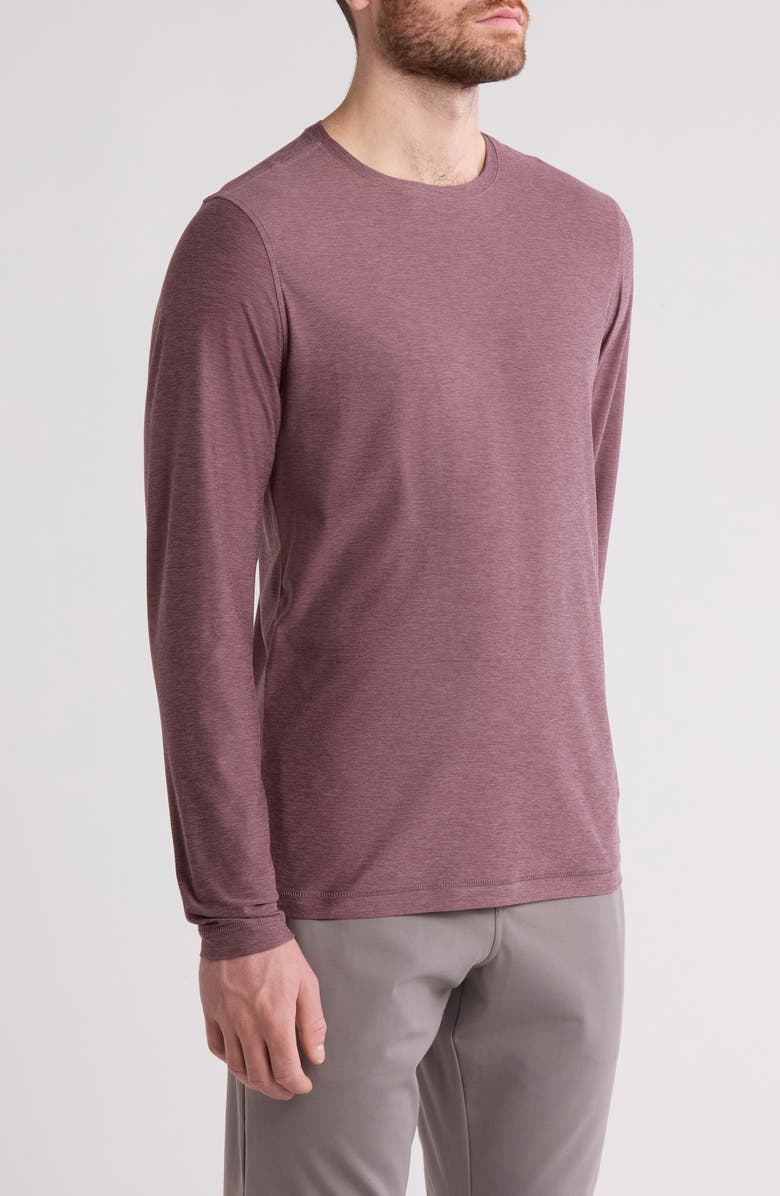 Vuori Long Sleeve Strato Tech Tee, Alternate, color, Elderberry Heather
