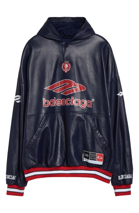 3B Leather Polo Hoodie