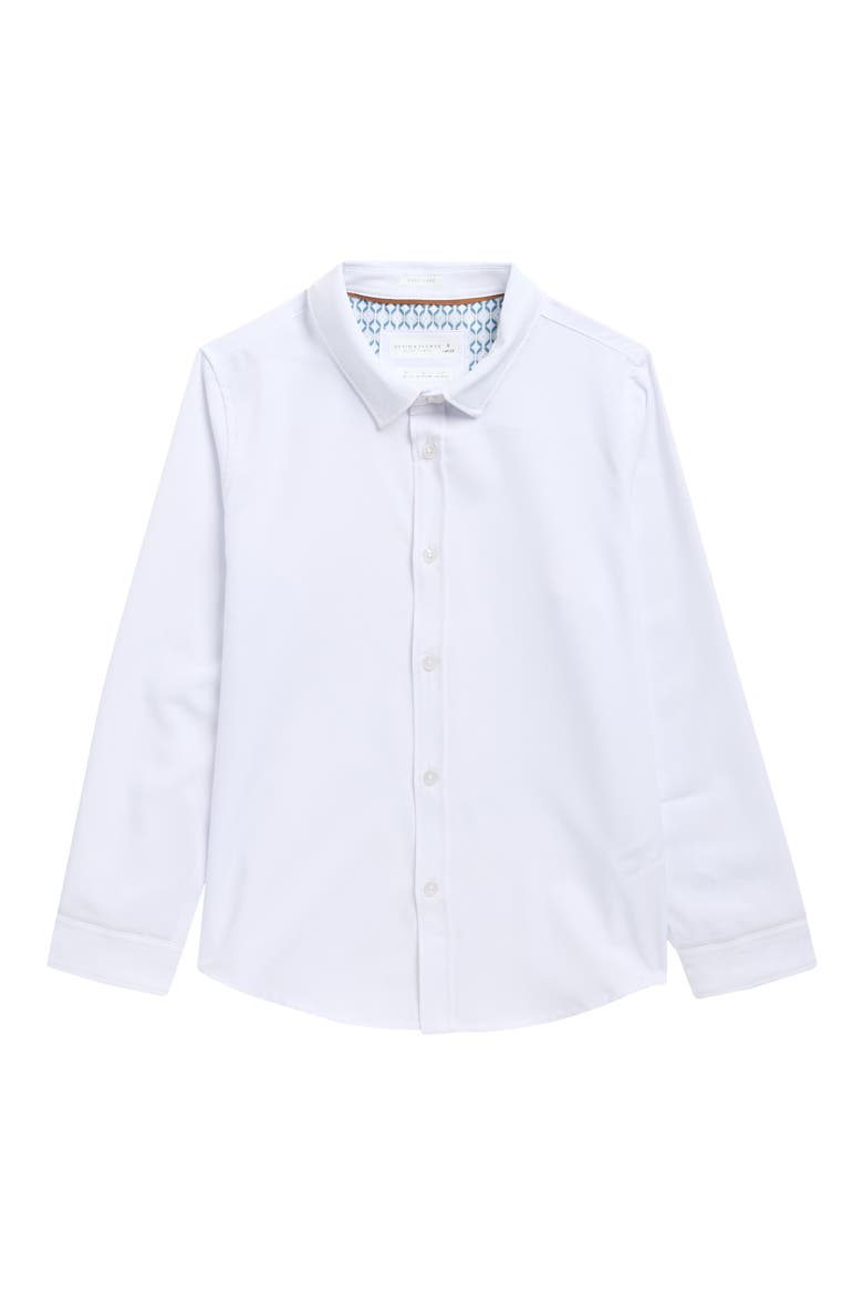 Kids' Long Sleeve Button-Up Shirt, Main, color, WHITE