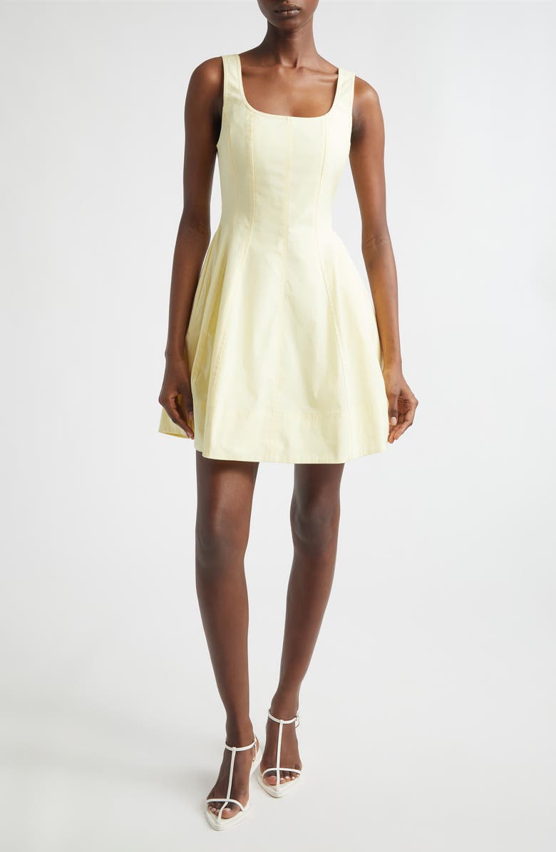 A.L.C. Vea Fit & Flare Mini Sundress, Main, color, Light Canary