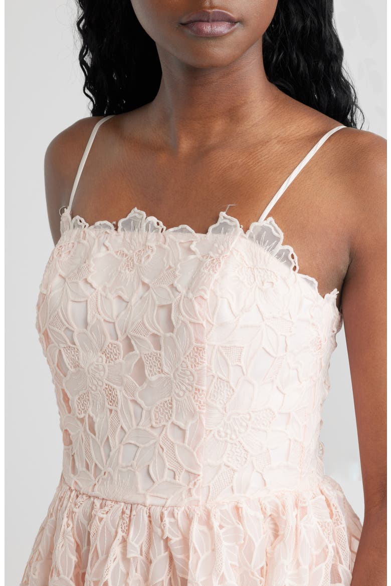 Holly Floral Lace Midi Dress, Alternate, color, PINK