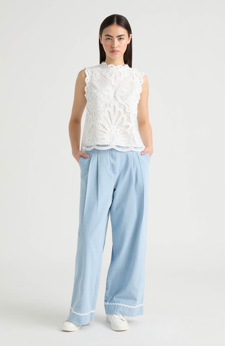 NVLT Sleeveless Lace Top, Alternate, color, White