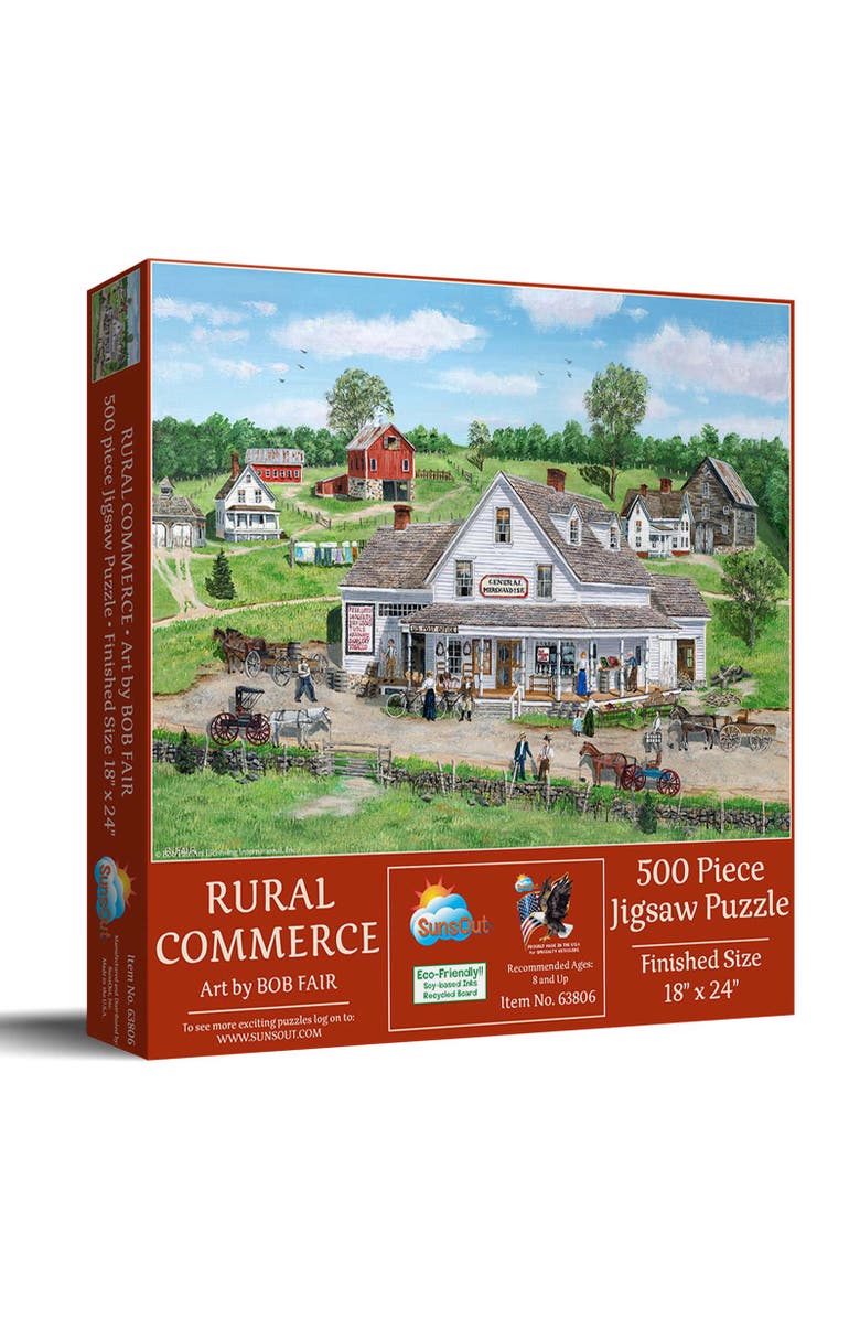 Sunsout Rural Commerce 500 piece Jigsaw Puzzle for Adults, Main, color, Multicolor