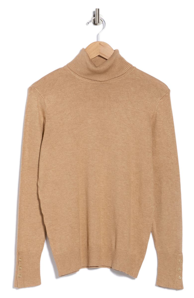 Joseph A Turtleneck Sweater, Alternate, color, Camel Heather