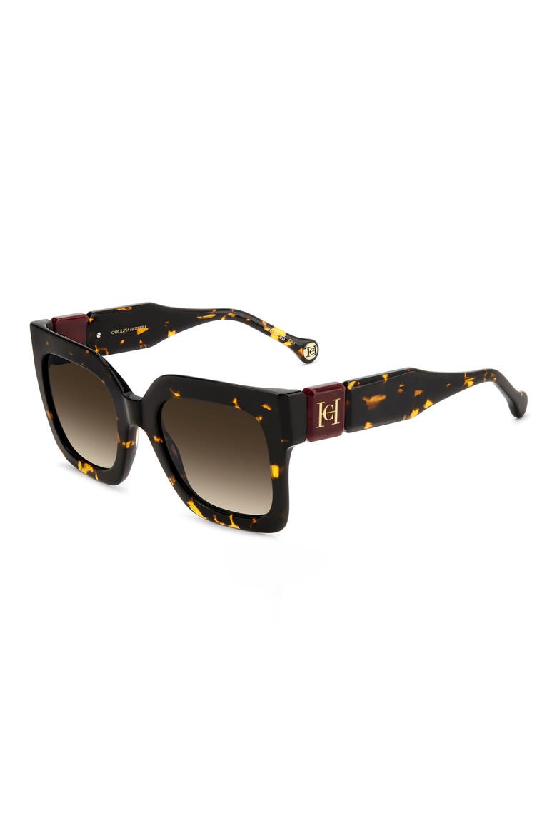 Her 52mm Gradient Square Sunglasses, Alternate, color, HAVANA/ BROWN SF