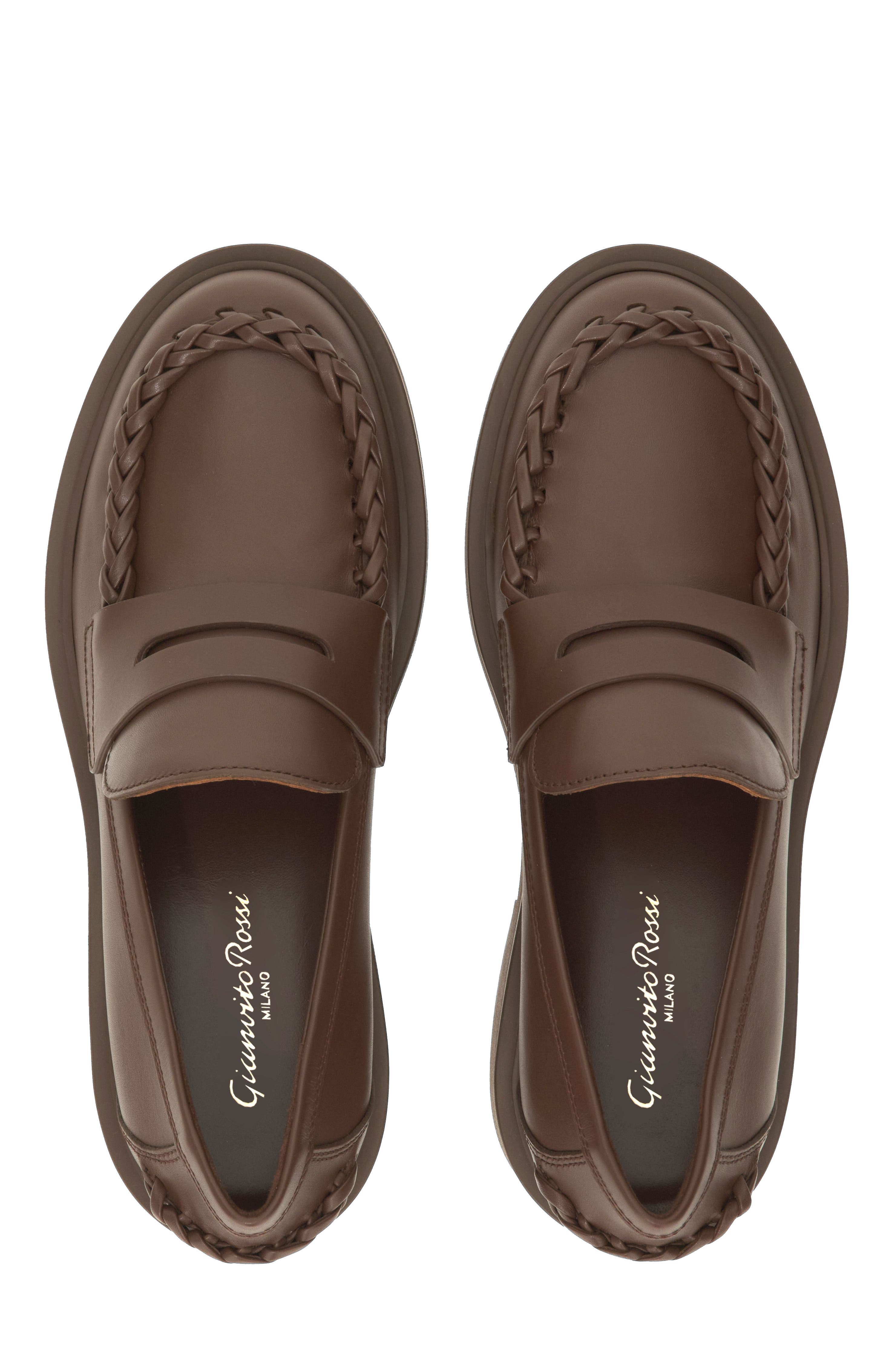 Yuna Loafer Mocassin, Alternate, color, Brown calf leather