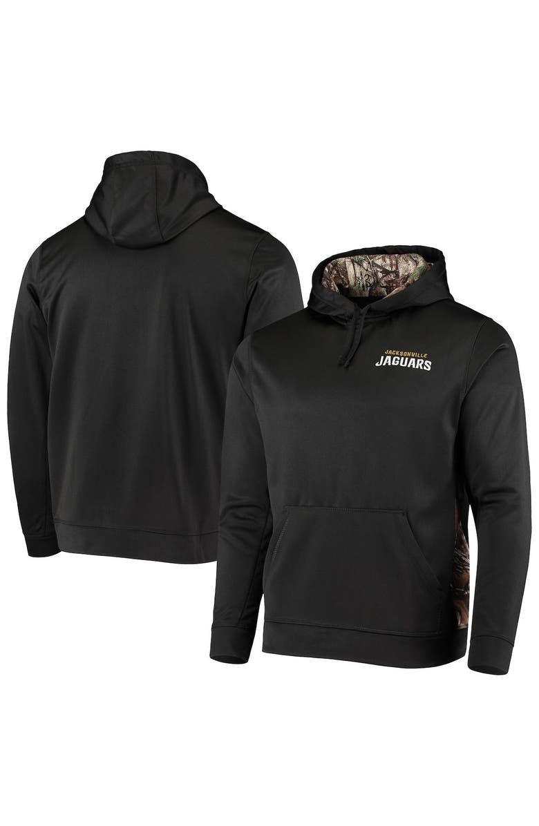 DUNBROOKE Men's Dunbrooke Black/Realtree Camo Jacksonville Jaguars Logo Ranger Pullover Hoodie, Alternate, color, Black