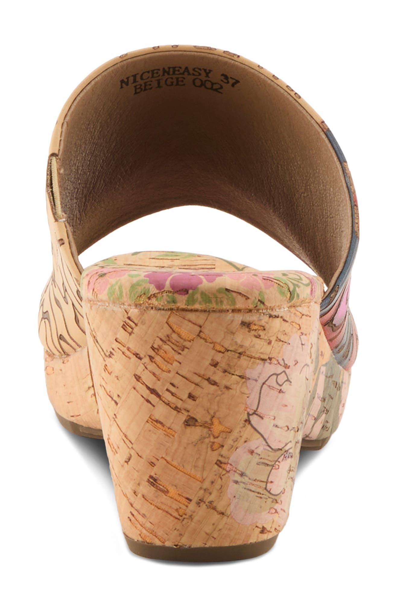 L'Artiste by Spring Step Niceneasy Platform Slide Sandal, Alternate, color, Tan Multi