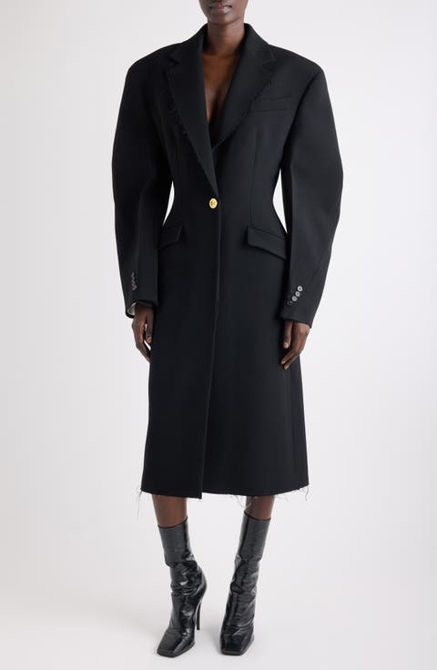 Wool Blend Cocoon Coat