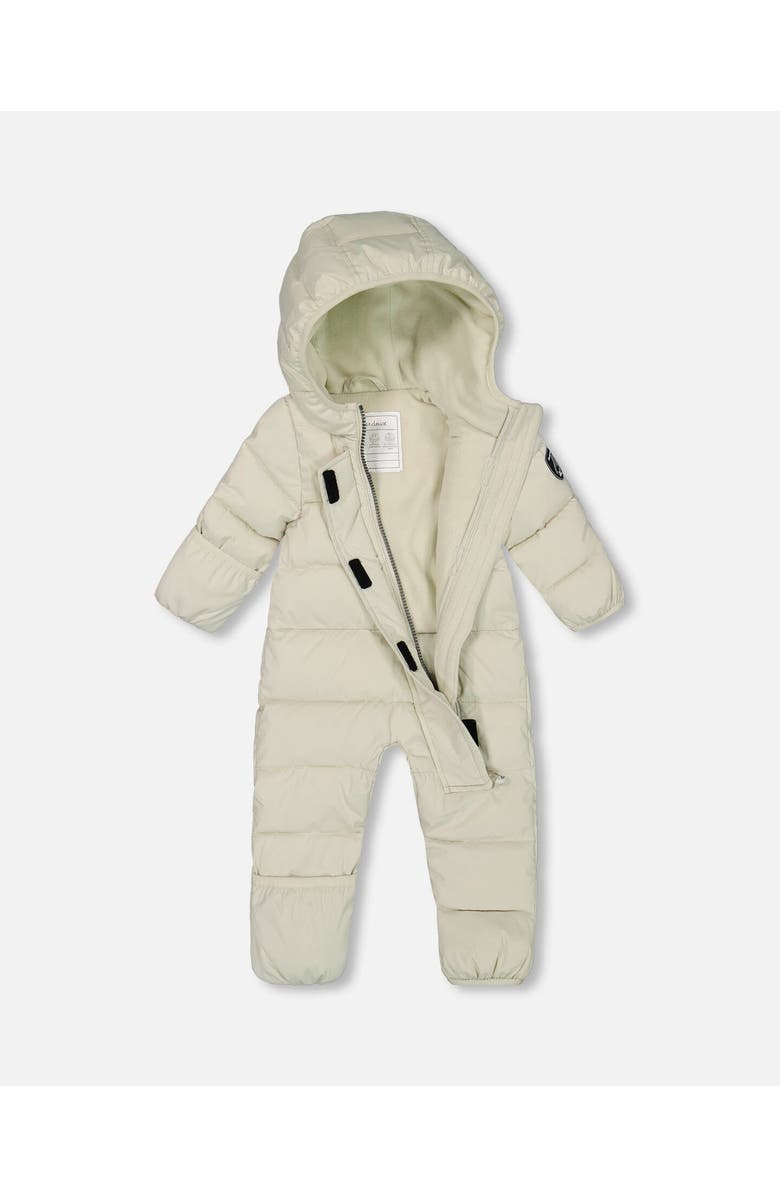 Deux par Deux Baby Unisex One-Piece Compressible Snowsuit White For Baby, Alternate, color, 