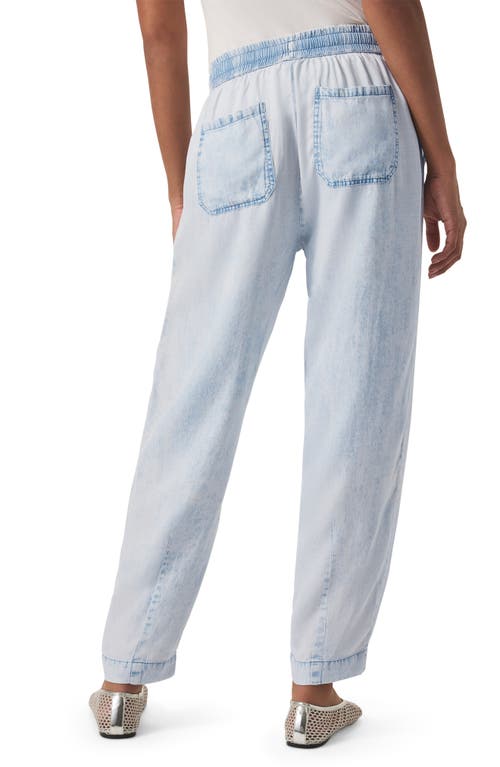 Splendid Ryan Crop Carrot Leg Pull-on Pants In Bleached Indigo