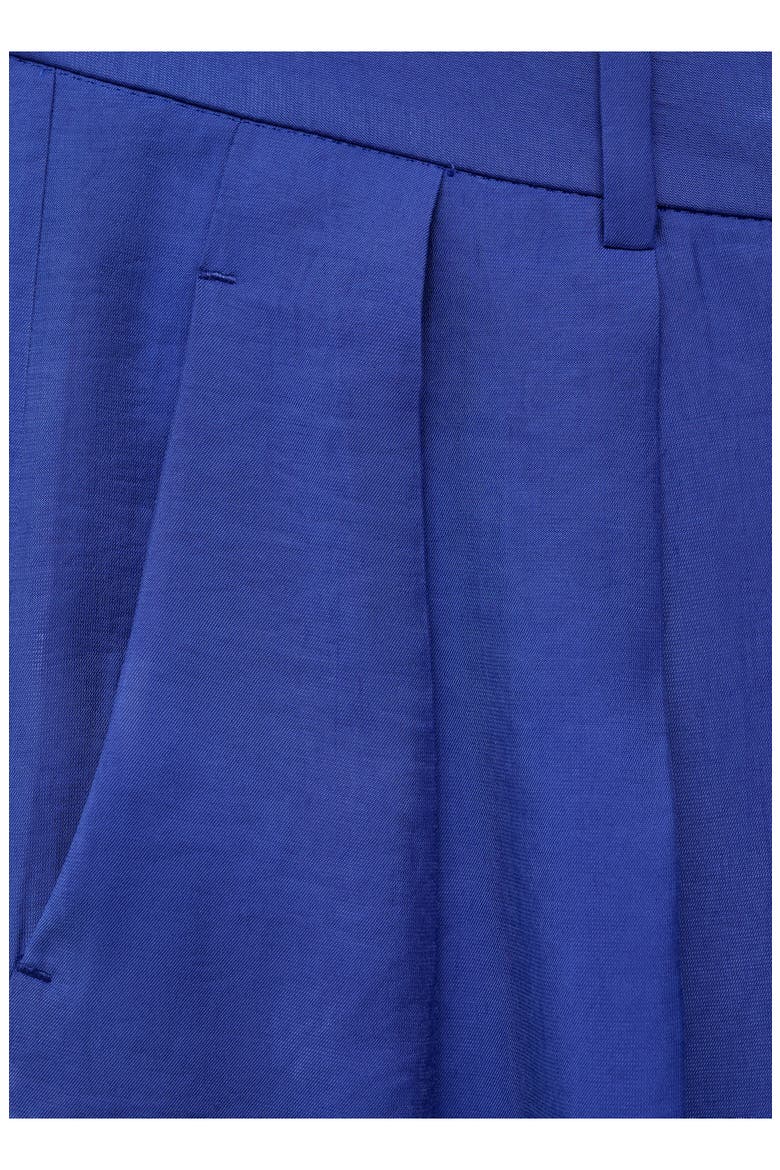 Pleat Front Wide Leg Suit Pants, Alternate, color, BLUE