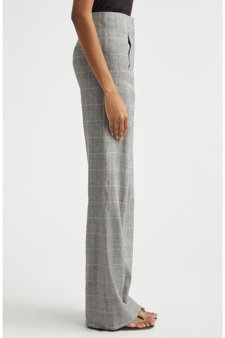 Jude High Waist Wide Leg Glen Plaid Pants, Alternate, color, BLACK MULTI