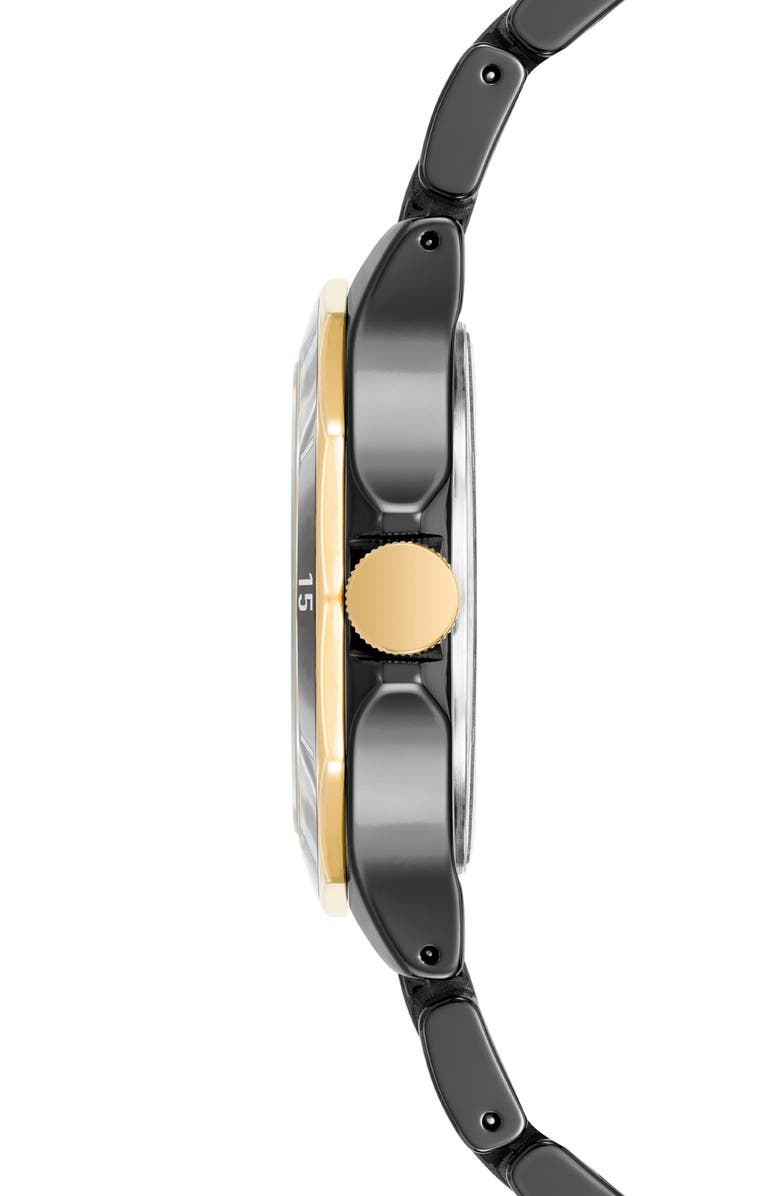 Anne Klein Two-Tone Bracelet Watch, 35mm, Alternate, color, Black