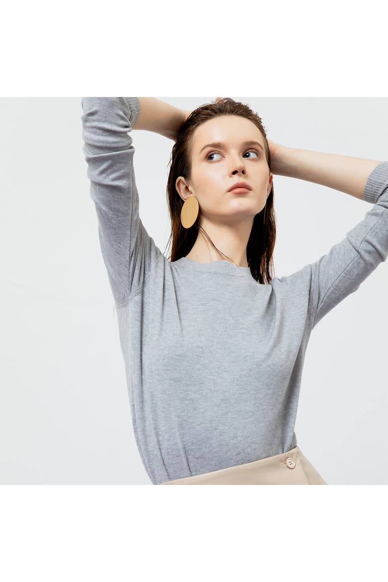 Amara Ribbed Knit Top, Alternate, color, Grey