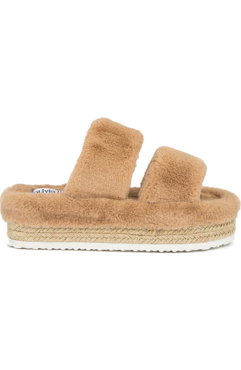 OLIVIA MILLER Ortona Faux Fur Platform Sandal, Alternate, color,