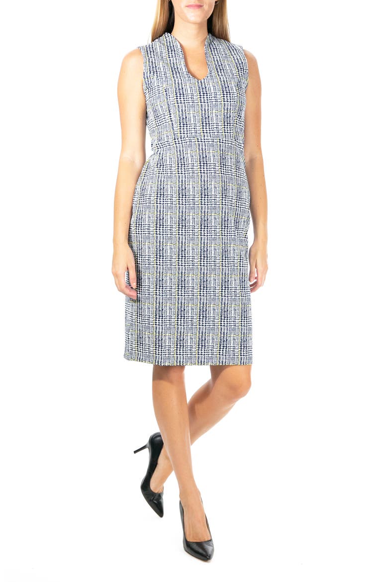 U-Neck Sleeveless Midi Dress, Main, color, CANARY MULTI