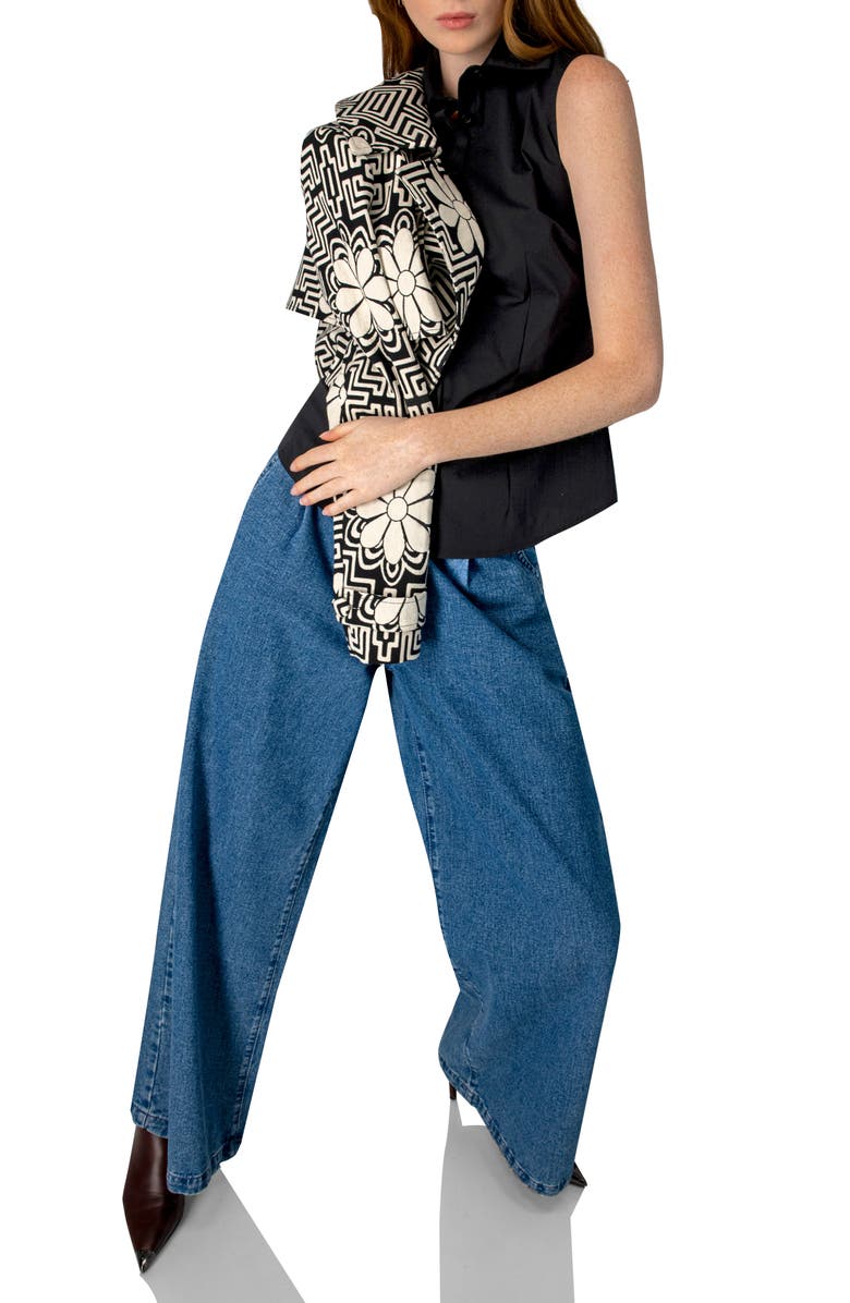 IVONNE Sleeveless Black Shirt Blouse, Alternate, color, 