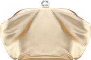 Nina Lyric Metallic Faux Leather Clutch