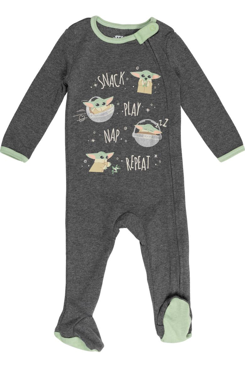 The Mandalorian Grogu 8-Piece Bodysuit and Pants Set, Alternate, color, Grogu Green Grey