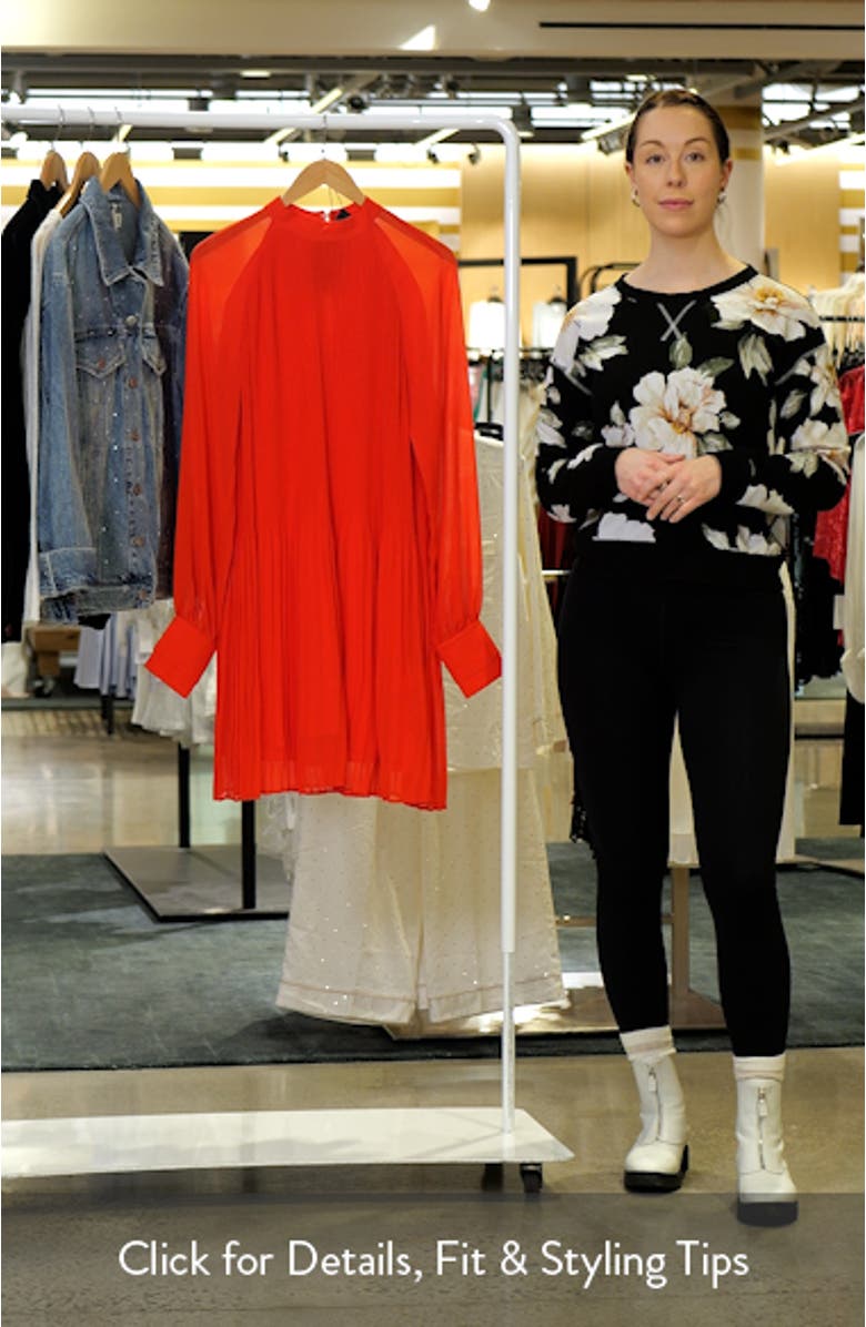 Dolumi Long Sleeve Shift Dress, sales video thumbnail