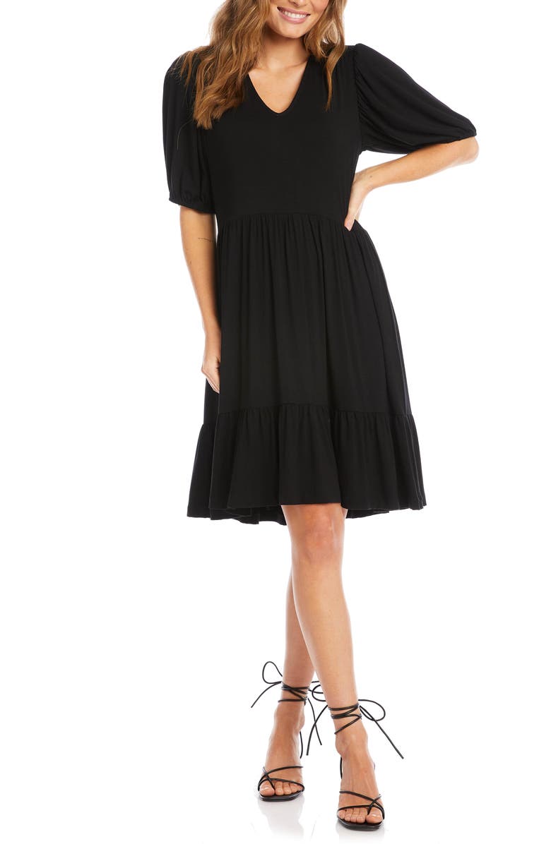 Karen Kane Tiered Puff Sleeve Dress, Main, color,