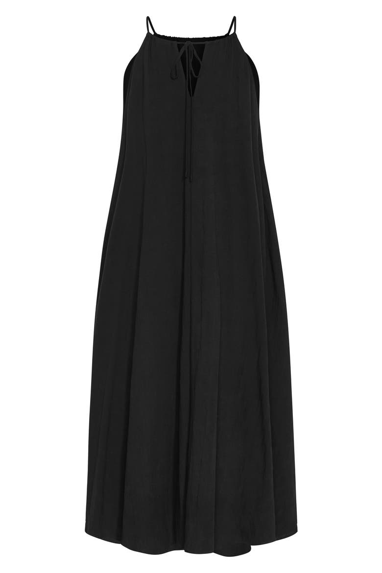 Aiza Sleeveless Maxi Dress, Alternate, color, BLACK