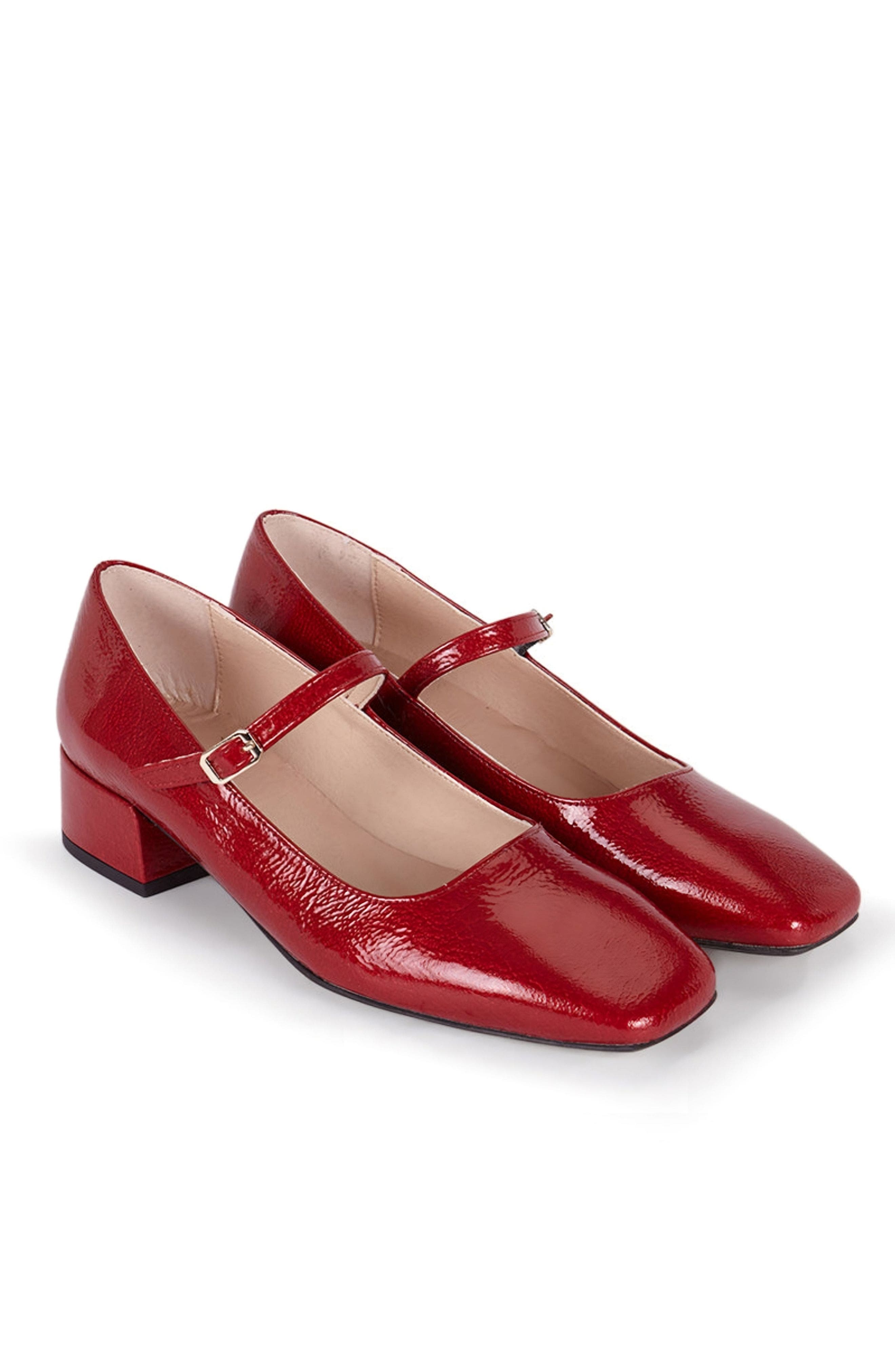 Menina Step Clotilda Mary Jane, Alternate, color, Red