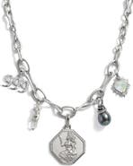Awe Inspired Enchantress Sterling Silver Charm Statement Necklace