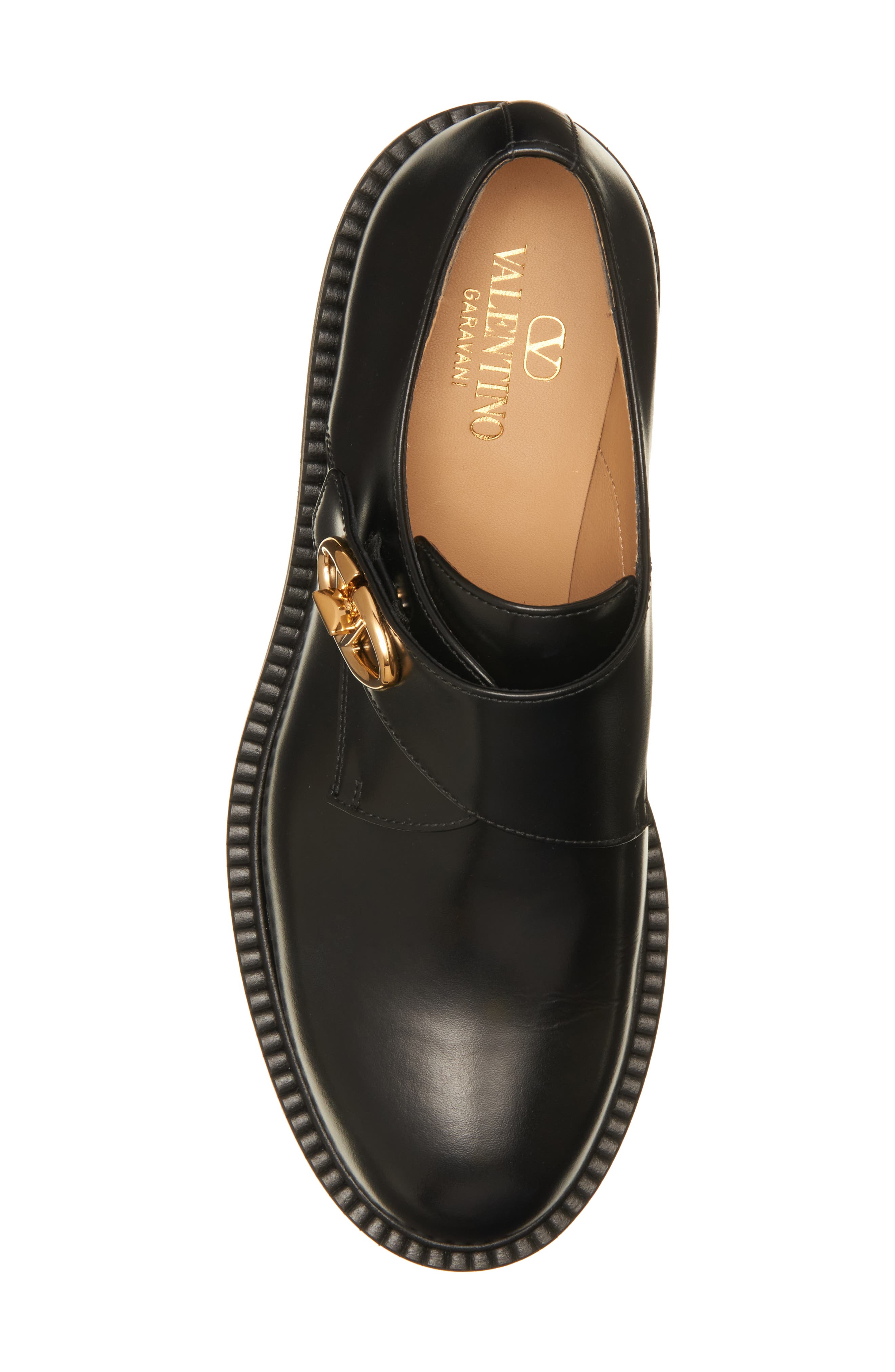 Valentino Garavani VLOGO Locker Monk Shoe, Alternate, color, Nero