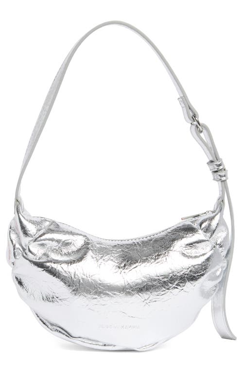 BCBG BCBG SMALL PLEATED METALLIC HOBO BAG