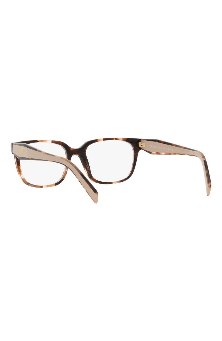 Prada 54mm Rectangular Optical Glasses, Alternate, color, Caramel