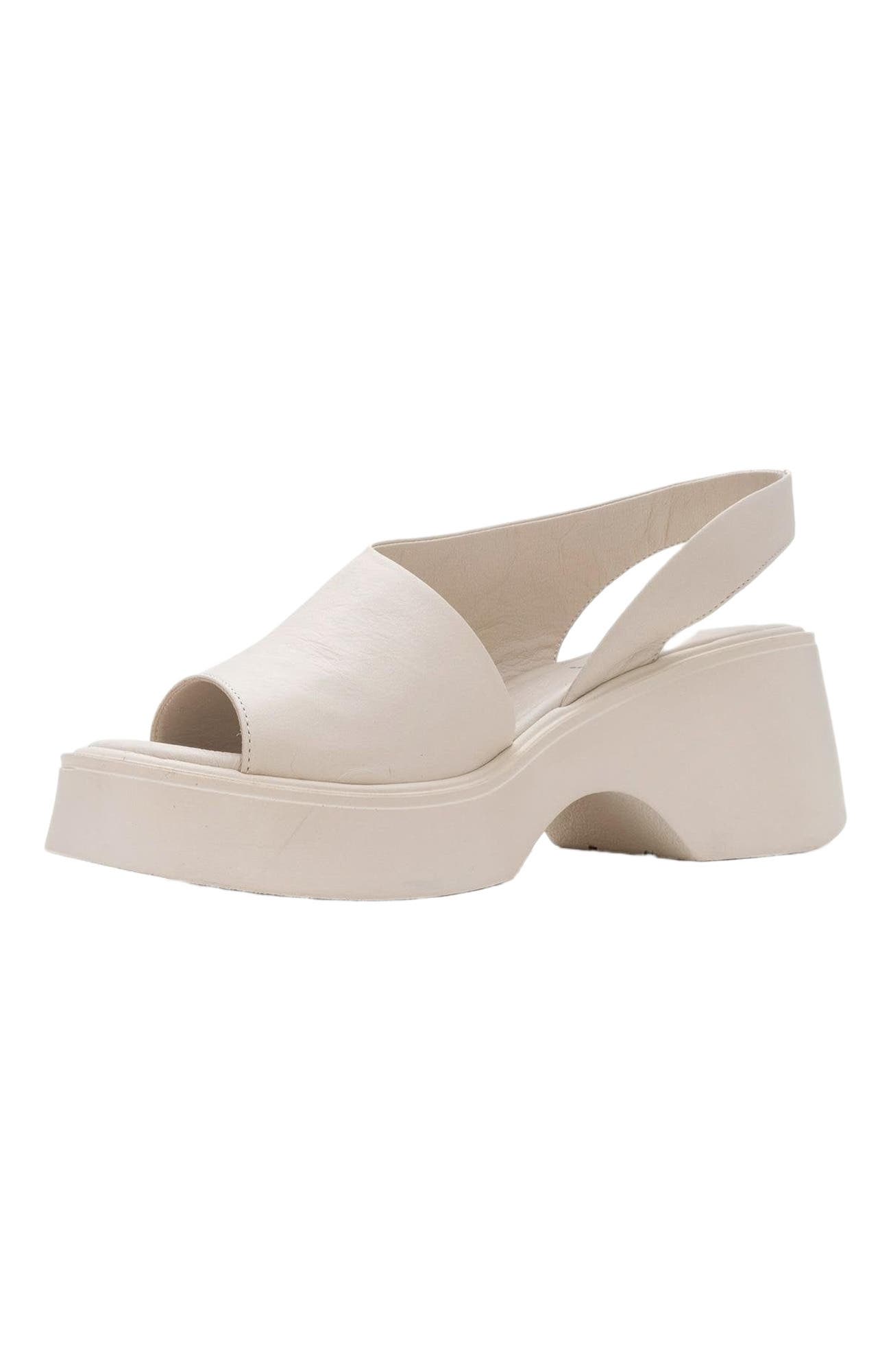 Forever & Always Shoes ROY Leather Wedge Sandal, Alternate, color, Light Beige Leather