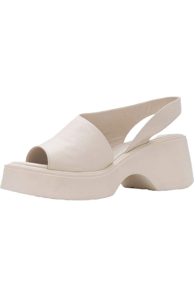 Forever & Always Shoes ROY Leather Wedge Sandal, Alternate, color, Light Beige Leather