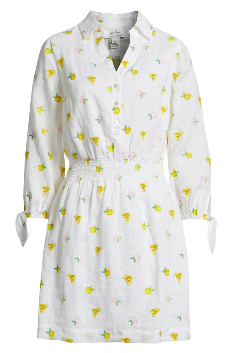 Lilly Pulitzer<sup>®</sup> Abralynn Linen Shirtdress, Alternate, color, Pink Muse Lemon Bee Half Drop