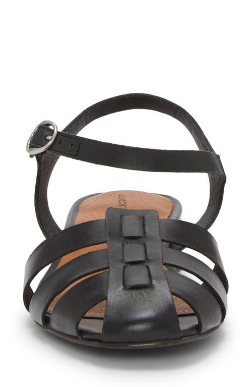Shop Lucky Brand Zilma Ankle Strap Fishmerman Sandal In Black
