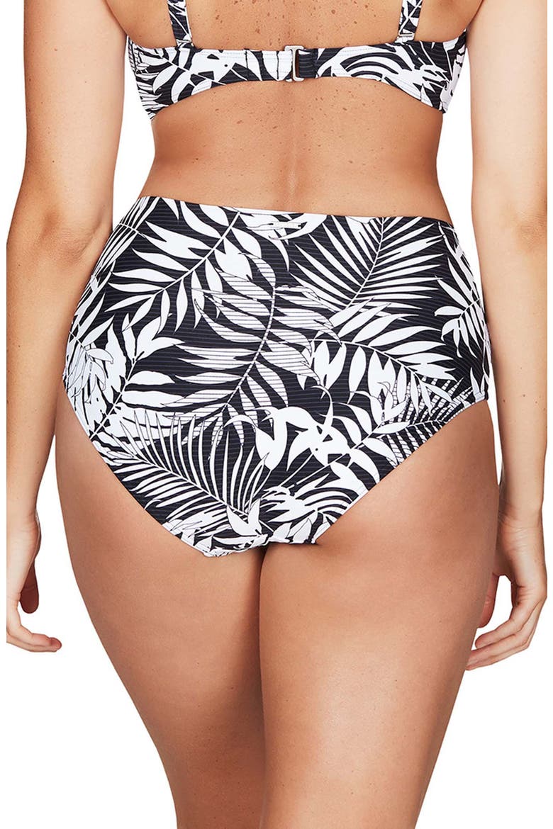 High Waist Bikini Bottoms, Alternate, color, BLACK