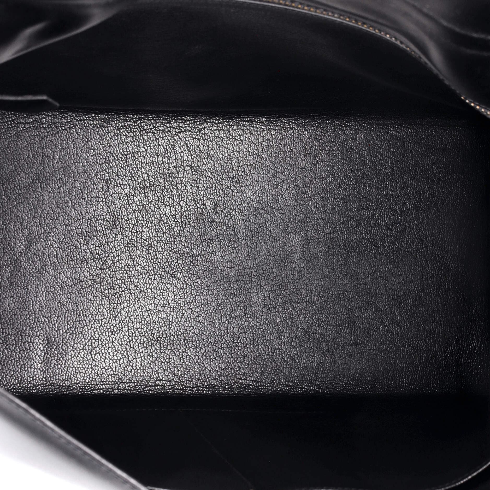 Pre-Owned Hermes Kelly Handbag Black Box Calf with Gold Hardware 35, Alternate, color, 