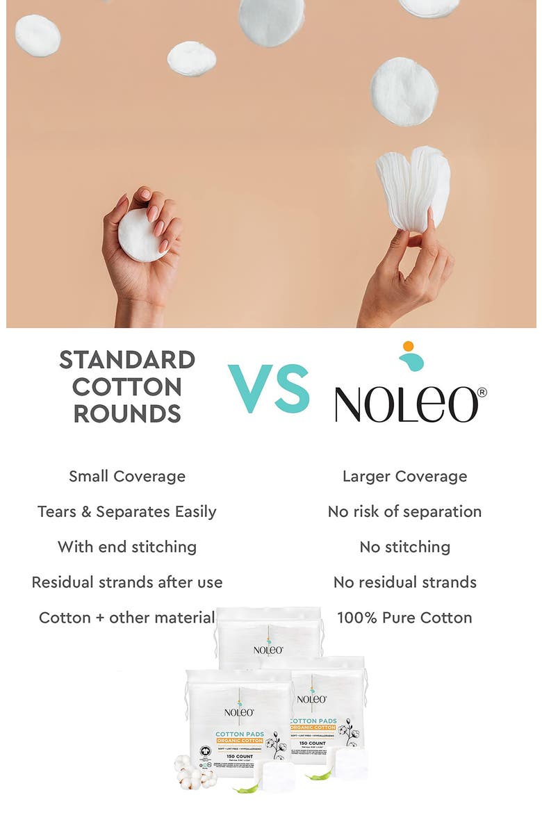 240-Pack Extra Large Organic Cotton Pads, Alternate, color, WHITE