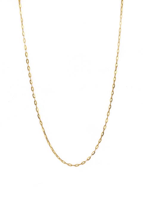 14K Gold Mini Chain Link Necklace