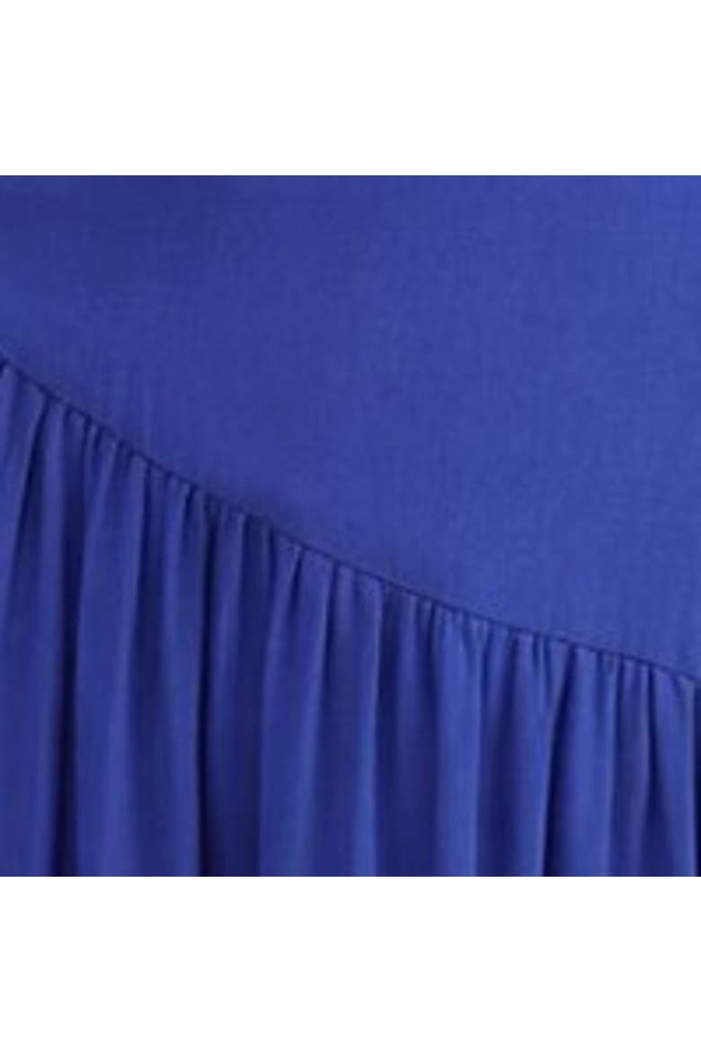 Dropped Waist Chiffon Tiered Maxi Dress, Alternate, color, Cobalt